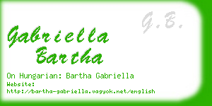 gabriella bartha business card